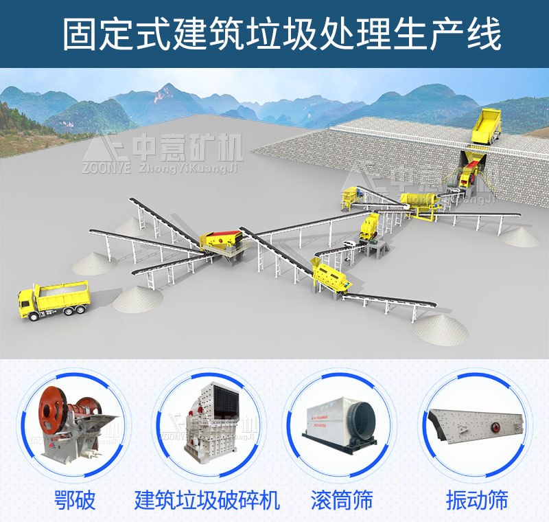 固定式建筑垃圾處理生產(chǎn)線(xiàn)
